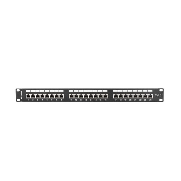 Lanberg Patch panel CAT6 UTP 24 PORT 1U 19" árnyékolt fekete (PPS6-1024-B) Lanberg Patch panel CAT6 UTP 24 PORT 1U 19" árnyékolt fekete (PPS6-1024-B)