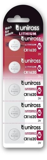 Uniross SP5 CR1620 3V lithium gombelem 5db/bliszter (U5CR1620)