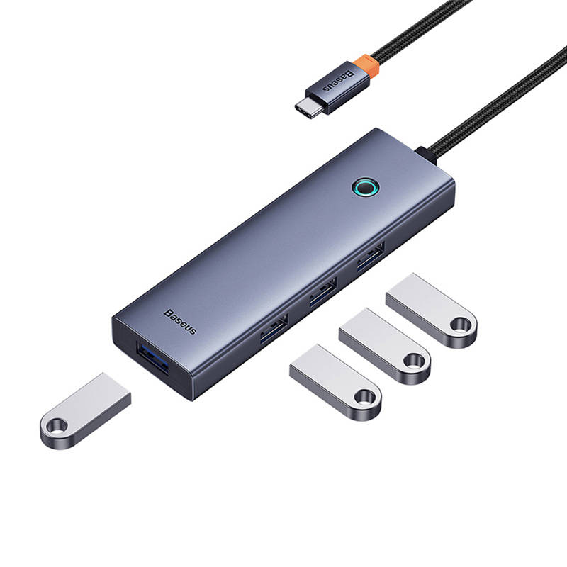 4in1 Hub Baseus UltraJoy USB-C do USB 3.0 (space grey) 4in1 Hub Baseus UltraJoy USB-C do USB 3.0 (space grey)