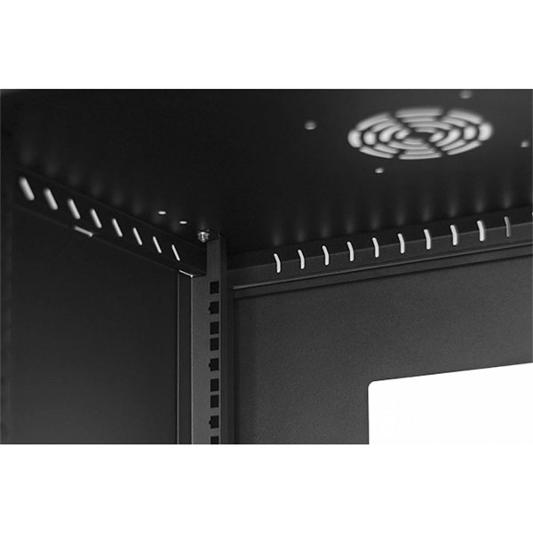 Stalflex 12U fali rack szekrény 19" 450mm fekete (RC19-12U-450GB)