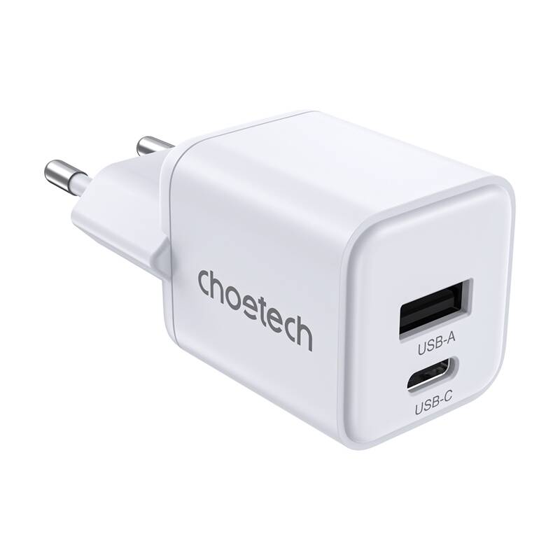 Choetech PD30W két portos fali töltő 1C1A Fehér 