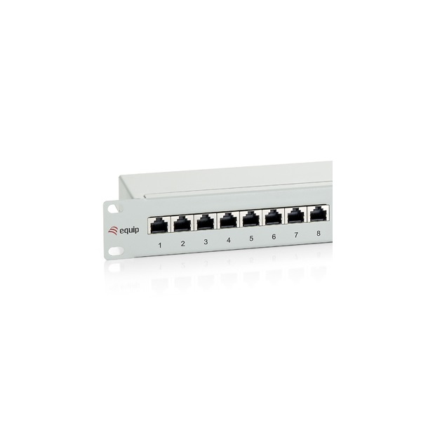 Equip 326324 24 port Cat6 1U árnyékolt Patch Panel Szürke