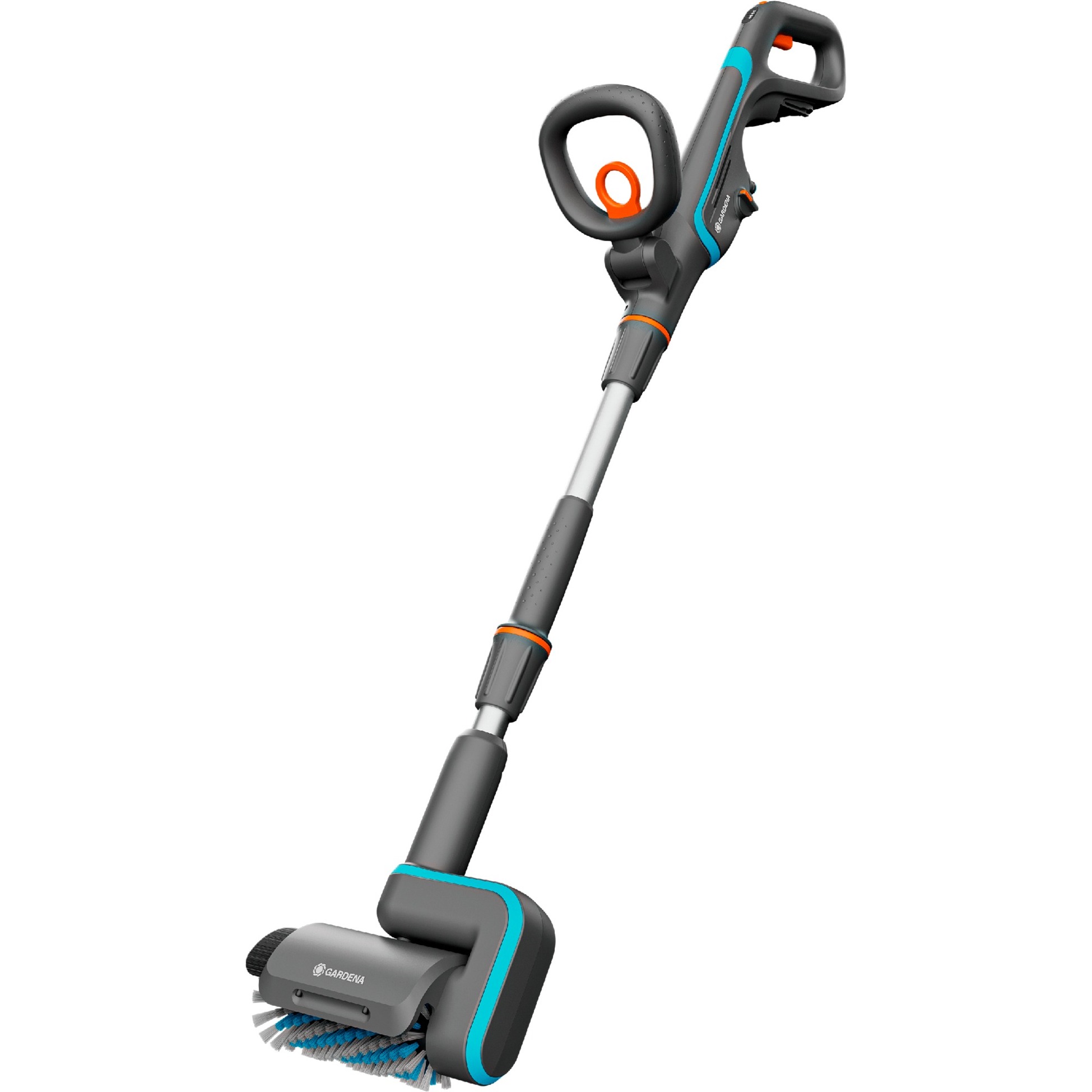 GARDENA akkumulátoros multi-tisztító AquaBrush Patio 18V P4A solo, keménypadló-tisztító (szürke/türkiz, akkumulátor és töltő nélkül, ...