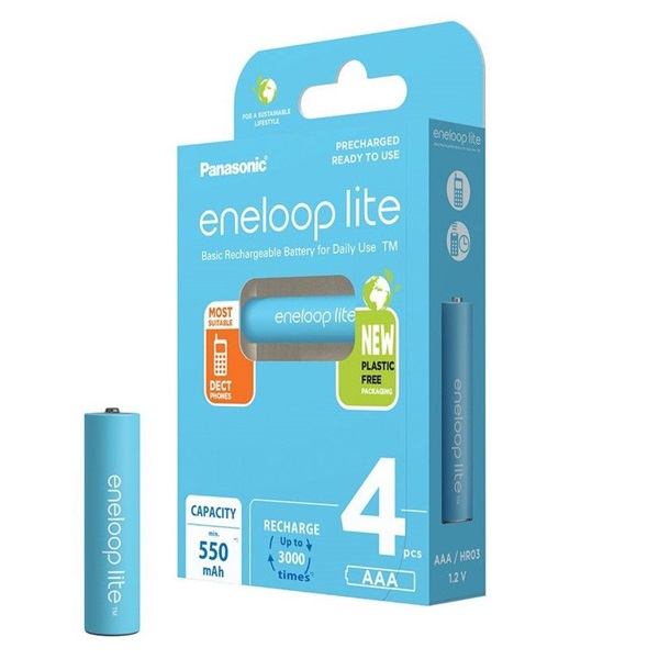 Panasonic Eneloop BK-4LCCE/4BE AAA 550mAh mikro ceruza akku 4db/csomag Panasonic Eneloop BK-4LCCE/4BE AAA 550mAh mikro ceruza akku 4db/csomag