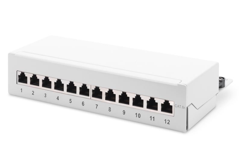 Digitus DN-91612SD-EA-G patch panel 12 port  CAT 6a árnyékolt LSA szürke