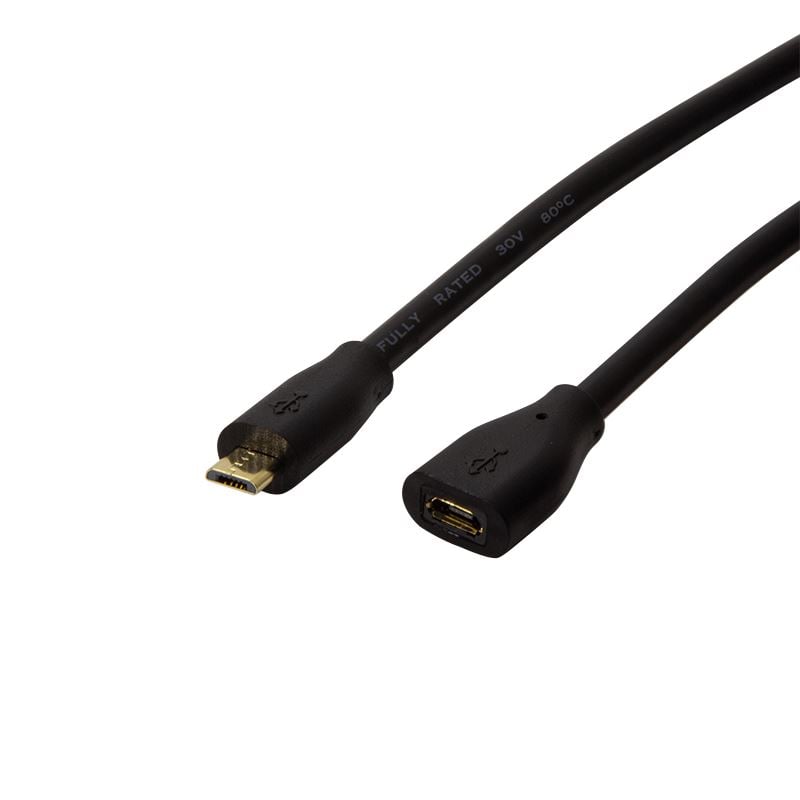 LogiLink CU0125 Micro-USB apa - Micro-USB anya hosszabbító kábel fekete 5m LogiLink CU0125 Micro-USB apa - Micro-USB anya hosszabbító kábel fekete 5m