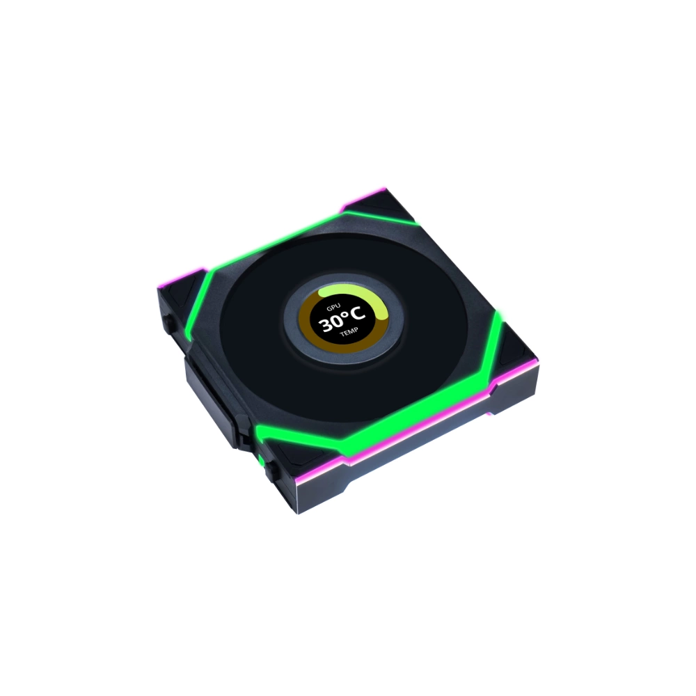 Lian Li UNI FAN SL Wireless LCD 120 Reverse Blade ARGB  PWM  300-1900rpm  31dBA rendszerhűtő Fekete