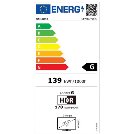 Samsung UE75DU7172UXXH UHD 4K SMART Televízió