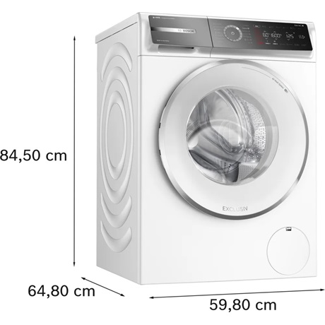Bosch WGB256A6BY Elöltöltős mosógép Fehér/Fekete - 10 kg, A Energiaosztály