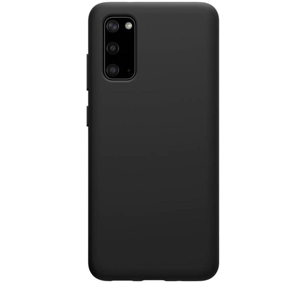 NILLKIN FLEX PURE szilikon telefonvédő (ultravékony, környezetbarát, mikrofiber plüss belső, matt) FEKETE [Samsung Galaxy S20 5G (SM-G981U)]