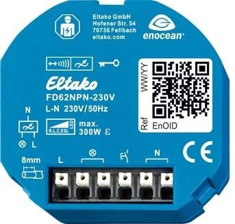 Eltako FD62NPN-230V vezeték nélküli fényerőszabályzó (30100535) Eltako FD62NPN-230V vezeték nélküli fényerőszabályzó (30100535)