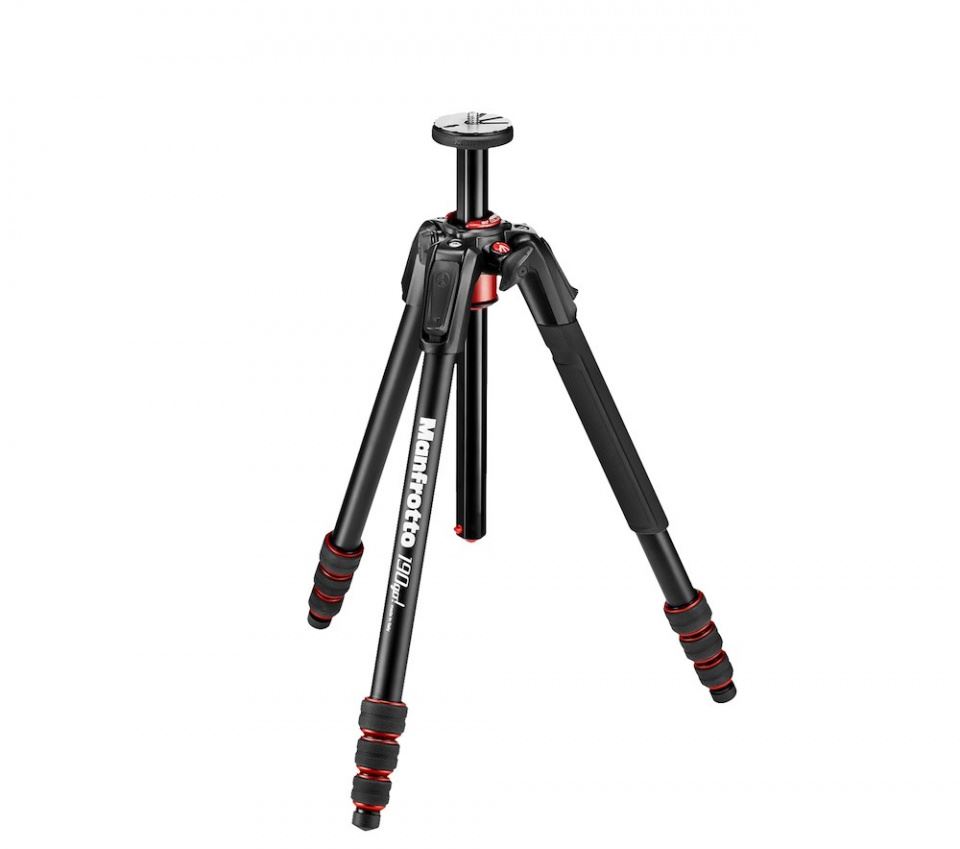 Manfrotto 190 GO! aluminium 4 szekciós tripod állvány fekete (MT190GOA4)