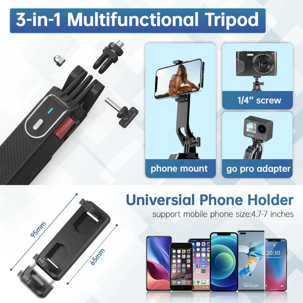 Ulanzi MA09 v2 selfie állvány  monopod telefonokhoz  bluetooth kioldó  180cm max magasság