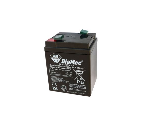 Diamec zselés ólomsavas gondozásmentes akkumulátor 6V 4500mAh 70x48x105mm (DM6-4.5) Diamec zselés ólomsavas gondozásmentes akkumulátor 6V 4500mAh 70x48x105mm (DM6-4.5)