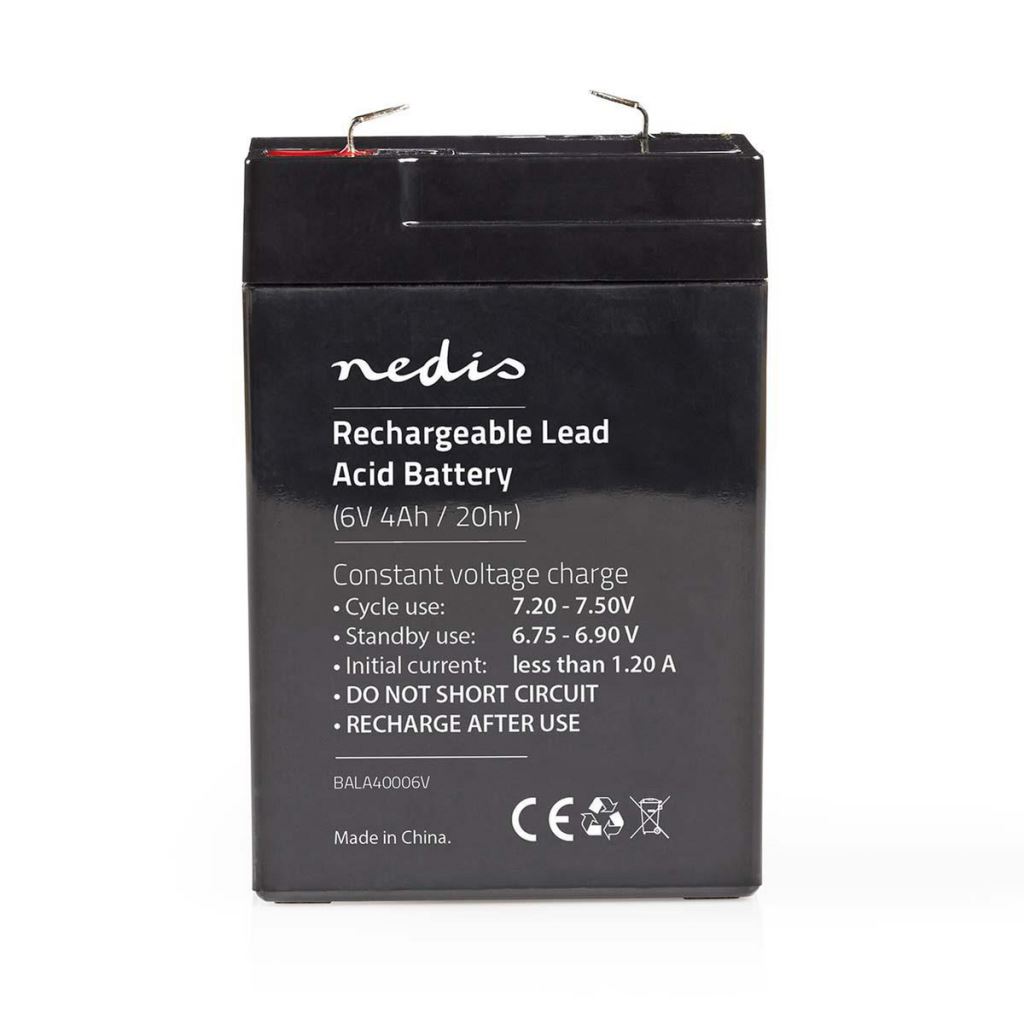 Nedis Újratölthető Ólomsavas Akkumulátor 6V 4000mAh 70x47x101mm (BALA40006V)