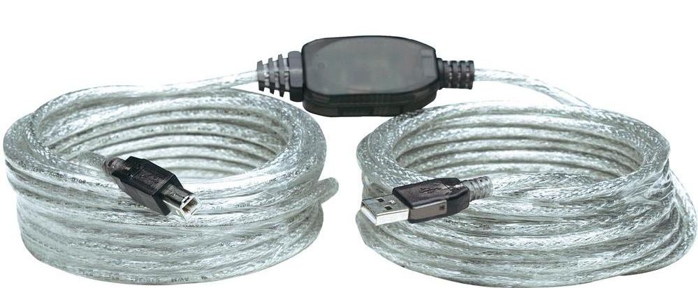 Manhattan kábel USB 2.0 TypeA (Male) - USB 2.0 TypeB (Male) 11m átlátszó (510424) Manhattan kábel USB 2.0 TypeA (Male) - USB 2.0 TypeB (Male) 11m átlátszó (510424)