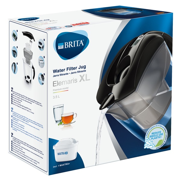 Brita Elemaris XL BRH1039950 vízszűrő kancsó szett fekete