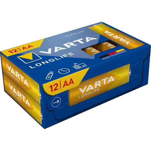 Varta 4106301132 Longlife ceruza AA (LR06) elem 12db/csomag (műanyagmentes csomagolás)
