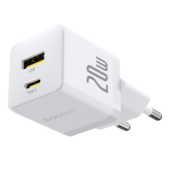 Baseus Palm USB-A/C Adapter 20W Fehér