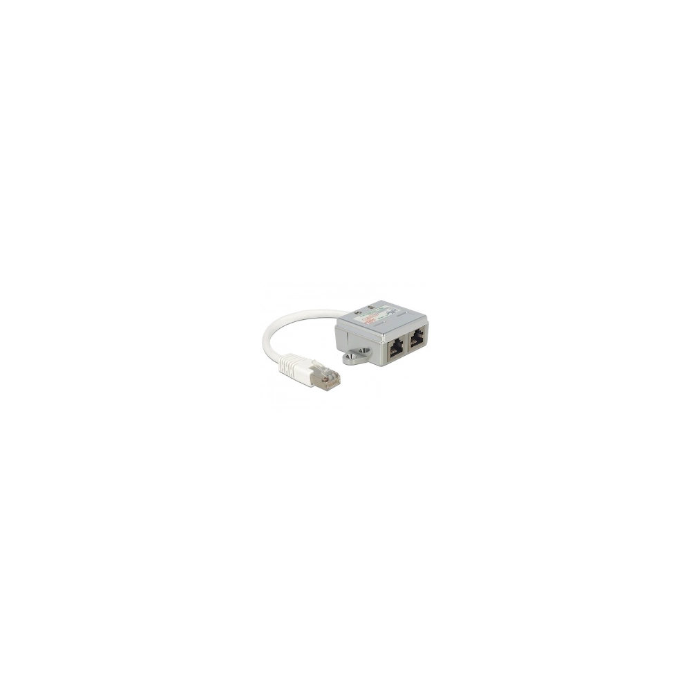 Delock RJ45 Port duplázó 1 RJ45 dugó > 2 RJ45 jack (1x Ethernet, 1x ISDN)