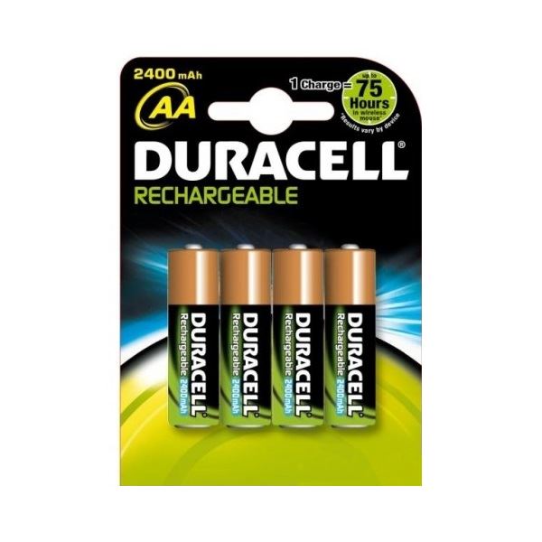 Tölthető elem, AA ceruza, 4x2500 mAh, DURACELL Tölthető elem, AA ceruza, 4x2500 mAh, DURACELL