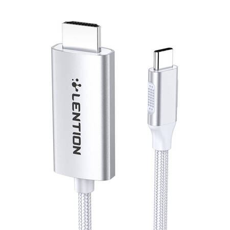 Lention CU707 USB-C - HDMI 2.0 kábel 3m ezüst színű (CB-CU707H-3MSC-SIL-)
