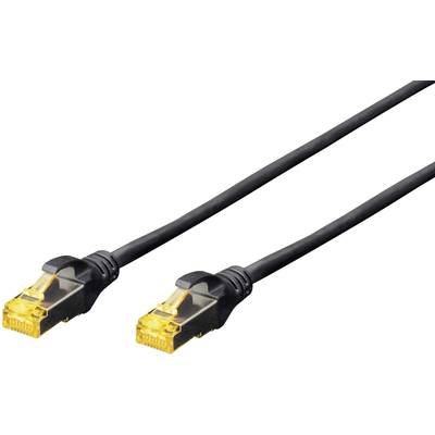 RJ45 Hálózat Csatlakozókábel CAT 6A S/FTP 25.00 cm Fekete Halogénmentes, sodort érpár, Védővel, Lángálló Digitus RJ45 Hálózat Csatlakozókábel CAT 6A S/FTP 25.00 cm Fekete Halogénmentes, sodort érpár, Védővel, Lángálló Digitus