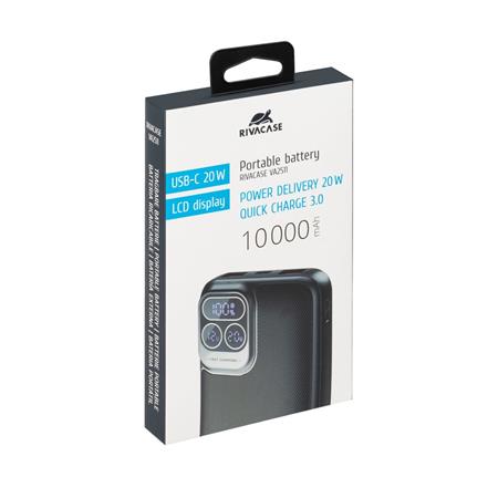 RivaCase RivaPower VA2511 10000mAh Power Bank fekete