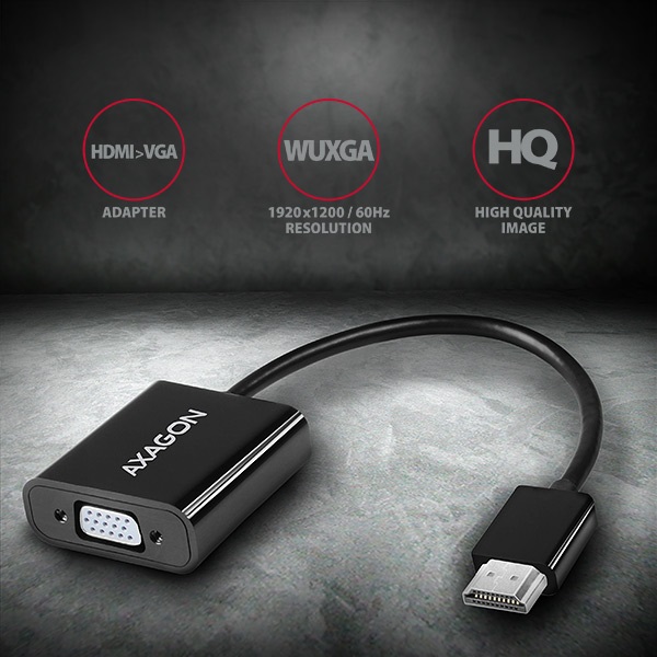 Axagon RVH-VGAN HDMI 1.4b - VGA + audio kimenet adapter