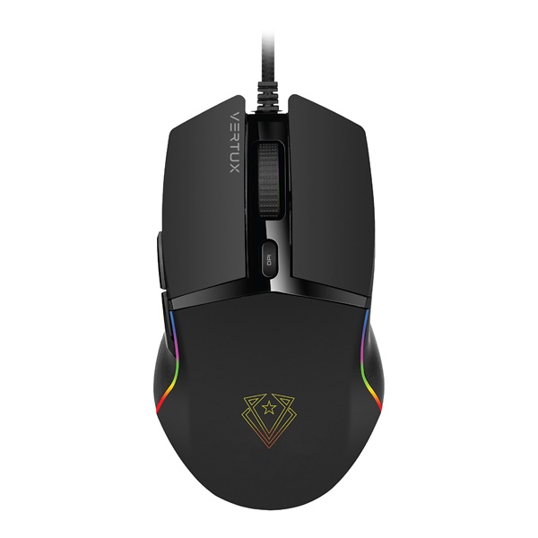 Vertux Egér - ARGON (Vezetékes, Optikai, RGB LED, 6 gomb, 6400 dpi, fekete) Vertux Egér - ARGON (Vezetékes, Optikai, RGB LED, 6 gomb, 6400 dpi, fekete)