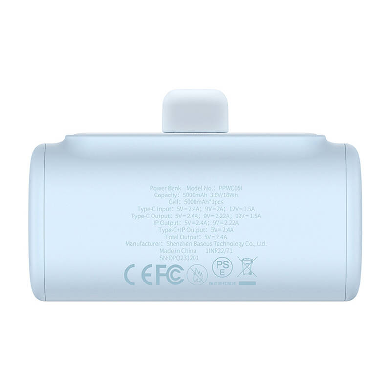 Baseus  5000mAh  20W Compact powerbank  Kék 