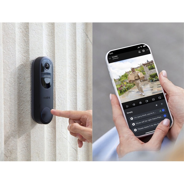 Reolink D340B 4MP H264 PIR Detection Dual-Band ember felismerés SD kártya 7000mAh Akkumulátoros WiFi okoscsengő