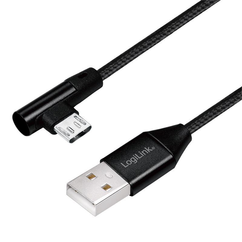 Logilink USB 2.0 kábel USB-A/M - Micro-USB/M (90) 1m (CU0142)