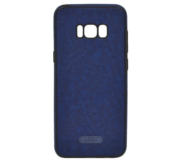 Szilikon telefonvédő (ultravékony, közepesen ütésálló, bőr hatású) KÉK [Samsung Galaxy S8 Plus (SM-G955)]