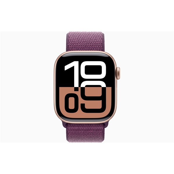 Apple Watch S10 GPS (42mm) rozéarany alumínium tok, szilva sportszíj okosóra Apple Watch S10 GPS (42mm) rozéarany alumínium tok, szilva sportszíj okosóra
