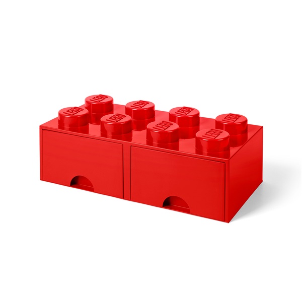 LEGO Fiókos tárolódoboz 2x4 Piros