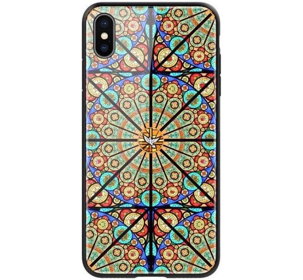 NILLKIN BRILLIANCE telefonvédő szilikon keret (BUMPER, közepesen ütésálló, edzett üveg hátlap, mandala minta) SZÍNES [Apple iPhone XS 5.8]