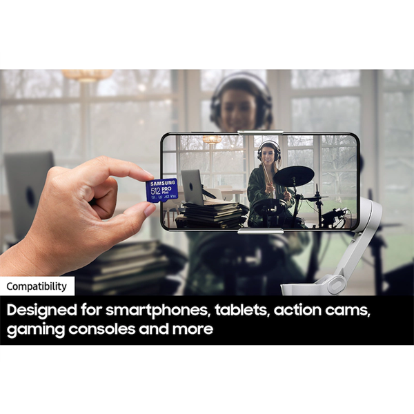Samsung 128GB microSDXC Pro Plus Class10 U3 A2 V30 adapter nélkül Memóriakártya