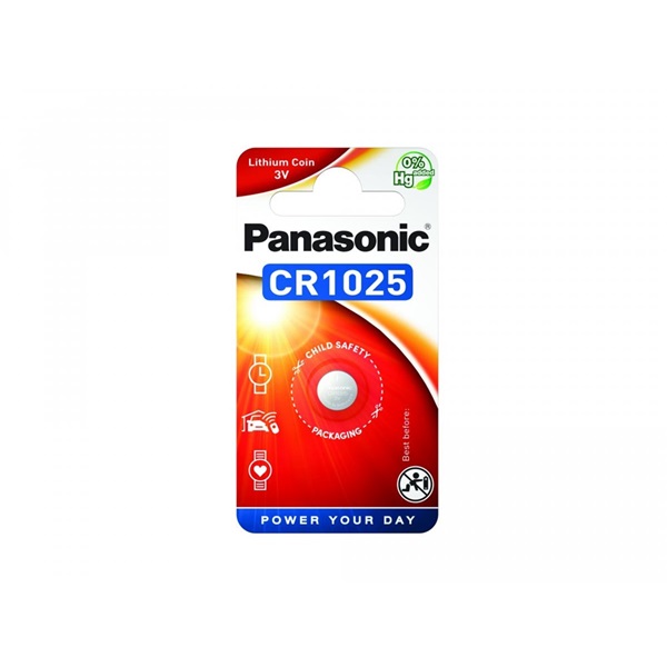 Panasonic CR1025 3V lítium gombelem 1db/csomag Panasonic CR1025 3V lítium gombelem 1db/csomag