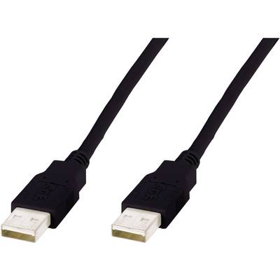 USB kábel 1x USB 2.0 dugó A - 1x USB 2.0 dugó A 5 m Fekete Digitus USB kábel 1x USB 2.0 dugó A - 1x USB 2.0 dugó A 5 m Fekete Digitus