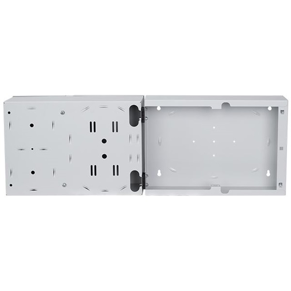 Stalflex 2 kamrás falra szerelhető üres optikai elosztódoboz szürke (PN2K-24D-3S-G)