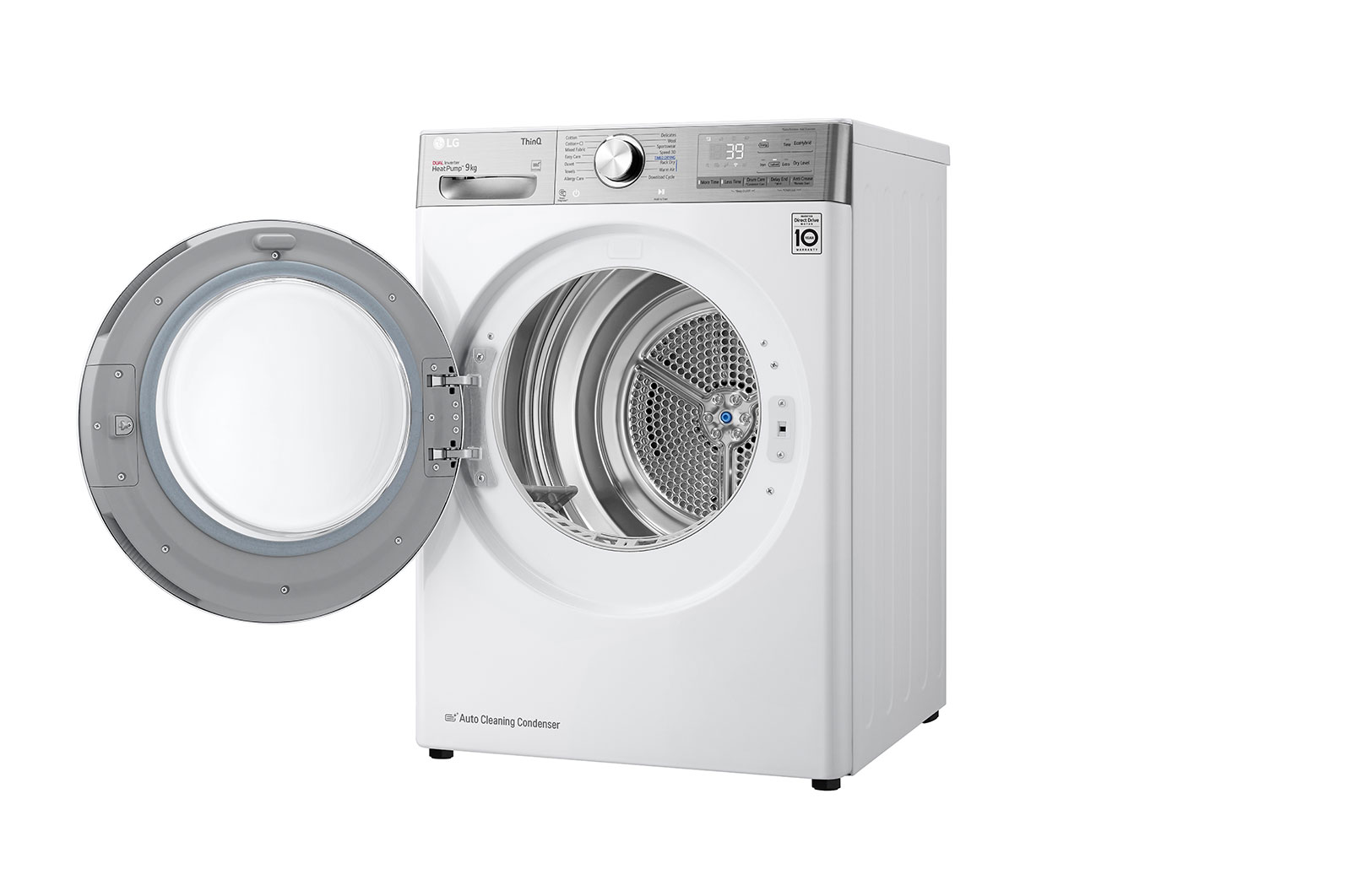 LG RH90V9AV2QR Hőszivattyús szárítógép – 9 Kg, A Energiaosztály,  Gyors szárítás, Szenzoros szárítás 