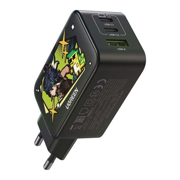 UGREEN CD244 Genshin Impact sorozat 65W GaN USB/2xUSB-C hálózati töltő
