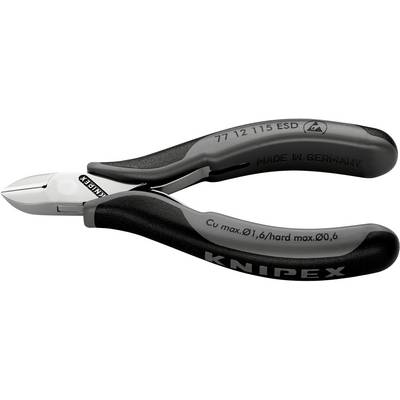 ESD elektronikai oldalcsípőfogó, lágy/közepes/kemény huzal max.: O 1,6/1,2/0,6 mm, Knipex 77 12 115 ESD ESD elektronikai oldalcsípőfogó, lágy/közepes/kemény huzal max.: O 1,6/1,2/0,6 mm, Knipex 77 12 115 ESD