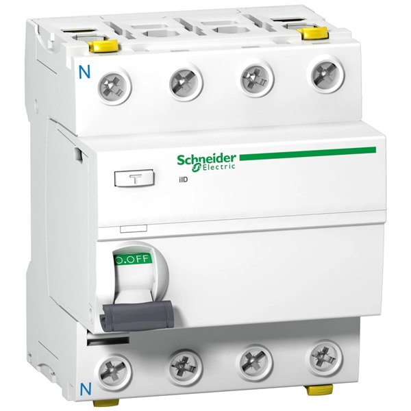 Schneider A9Z21463 analóg 3P+N 63A 30mA A-típus 10kA Acti9 iID áram-védőkapcsoló Schneider A9Z21463 analóg 3P+N 63A 30mA A-típus 10kA Acti9 iID áram-védőkapcsoló