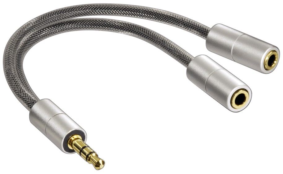 Hama 3.5 mm jack - 2x3.5 mm jack adapter Aluline (80857)