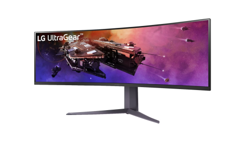 LG 45" 45GR75DC-B dupla QHD 32:9 ívelt gamer monitor