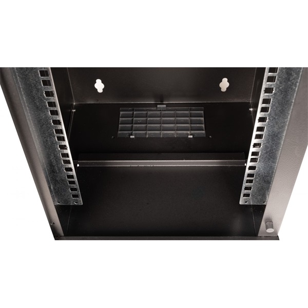 Equip Fali Rackszekrény EWM-09-3030-B  10" 9U 300x300mm  lapra szerelt Fekete 