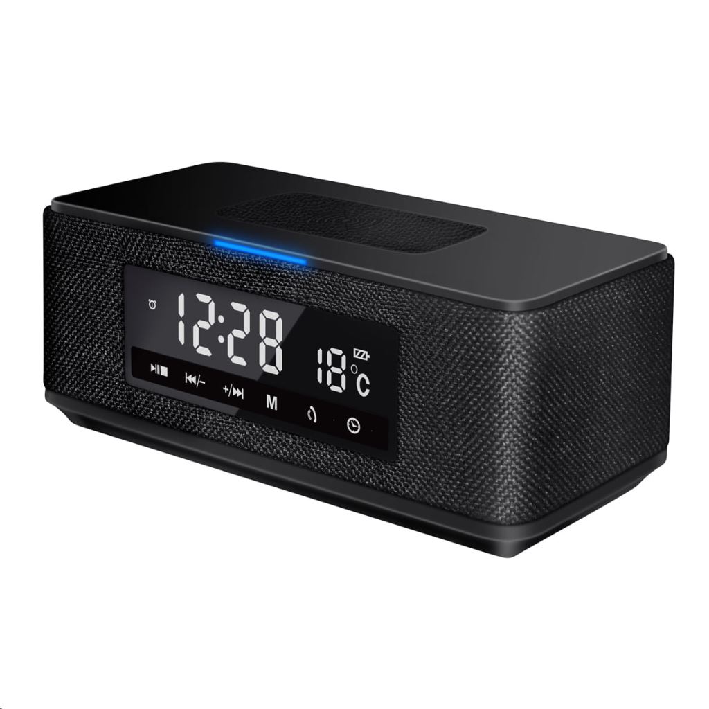 Platinet Bluetooth hangszóró ébresztőórával fekete (PMGQ15B) Platinet Bluetooth hangszóró ébresztőórával fekete (PMGQ15B)