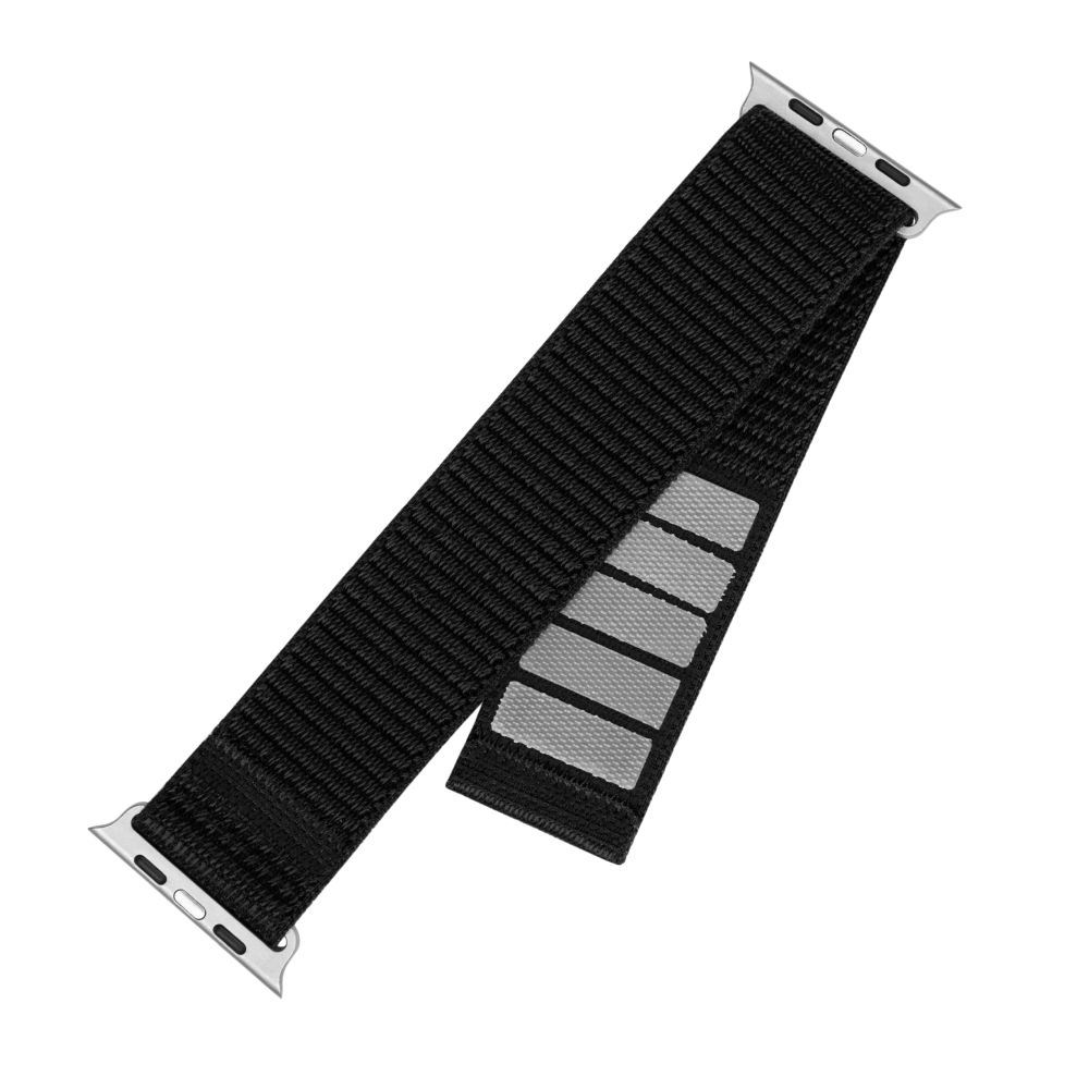 FIXED  FIXNST2-436-BK nylon sportos óraszíj Apple Watch 38/40/41mm-es okosórához Fekete